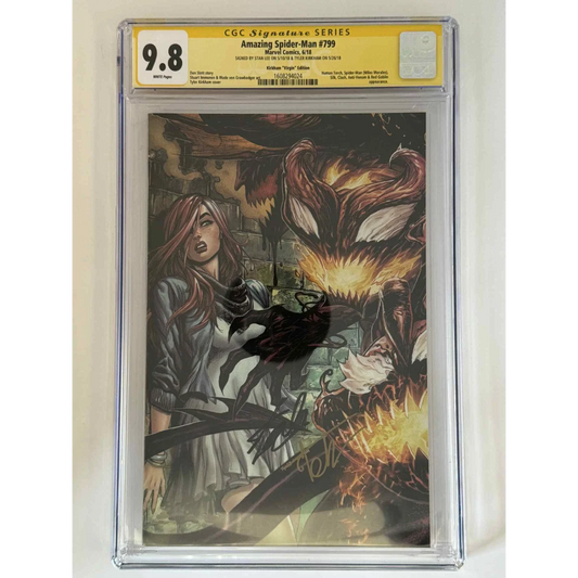 Signed Amazing Spider-Man #799 yellow label exclusive virgin by Tyler Kirkham