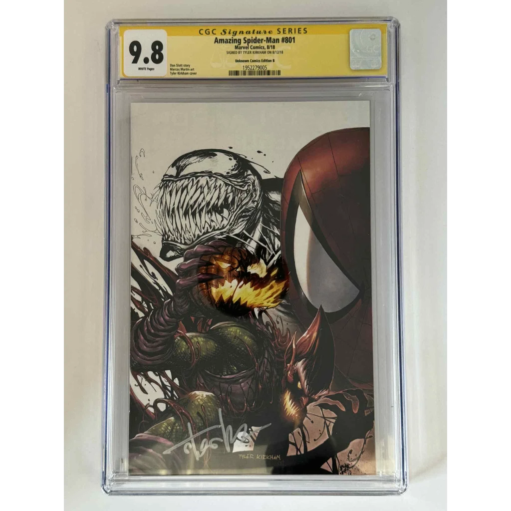 Signed Amazing Spider-Man 801 CGC 9.8 yellow label exclusive color splash comic