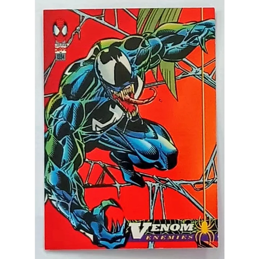 Black and green Venom notebook with Amazing Spider-Man web design