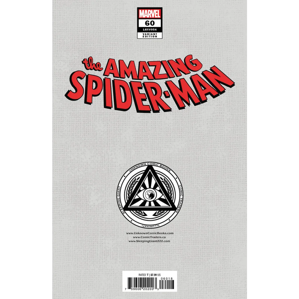 Marvel Amazing Spider-Man exclusive virgin var cover by Gabriele Dell’Otto in black and white