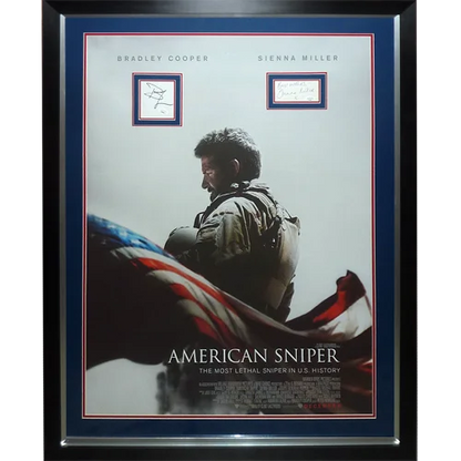Signed American Sniper movie poster with Bradley Cooper autograph