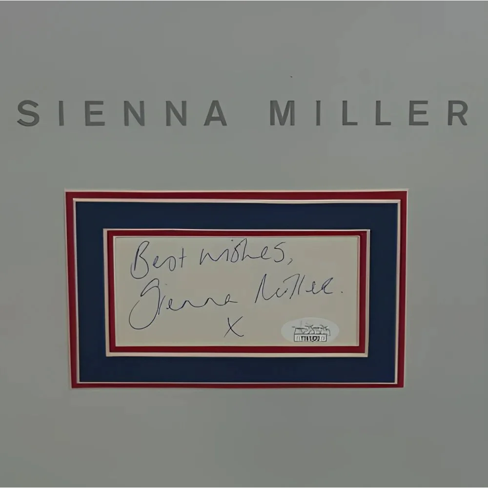 Bradley Cooper signed American Sniper movie poster with Sienna Miller autographed card