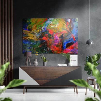 Vibrant Abstract Art on Brushed Aluminium Dibond Print | Insigneart USA | vintageantiquesgifts.com