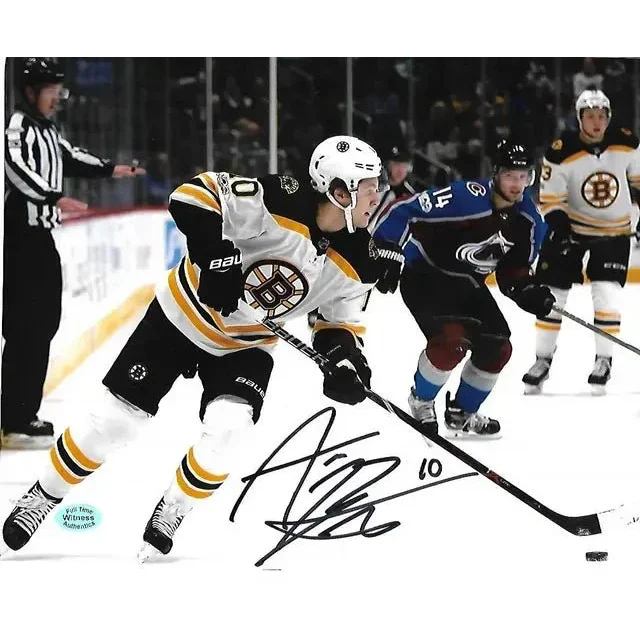 Signed hockey photo of anders bjork boston bruins with certificate for authentic collectible