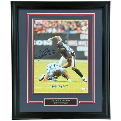 Andre Johnson autographed Houston Texans framed 11x14 photo with JSA