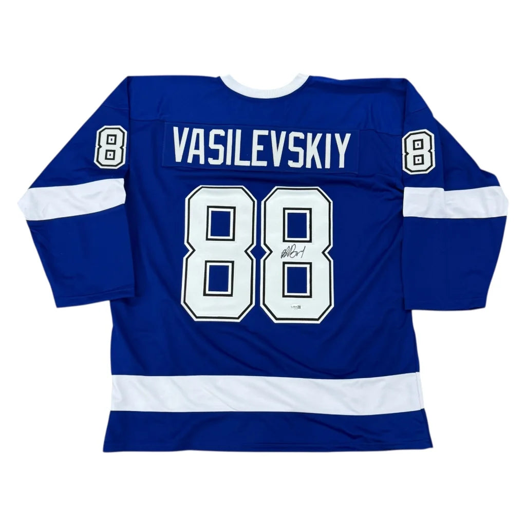 Andrei Vasilevskiy autographed Tampa Bay blue #88 custom jersey