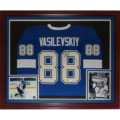 Andrei Vasilevskiy autographed Tampa Bay Lightning deluxe framed jersey