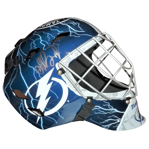 Andrei Vasilevskiy autographed Tampa Bay Lightning blue goalie mask