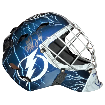 Andrei Vasilevskiy autographed Tampa Bay Lightning blue goalie mask