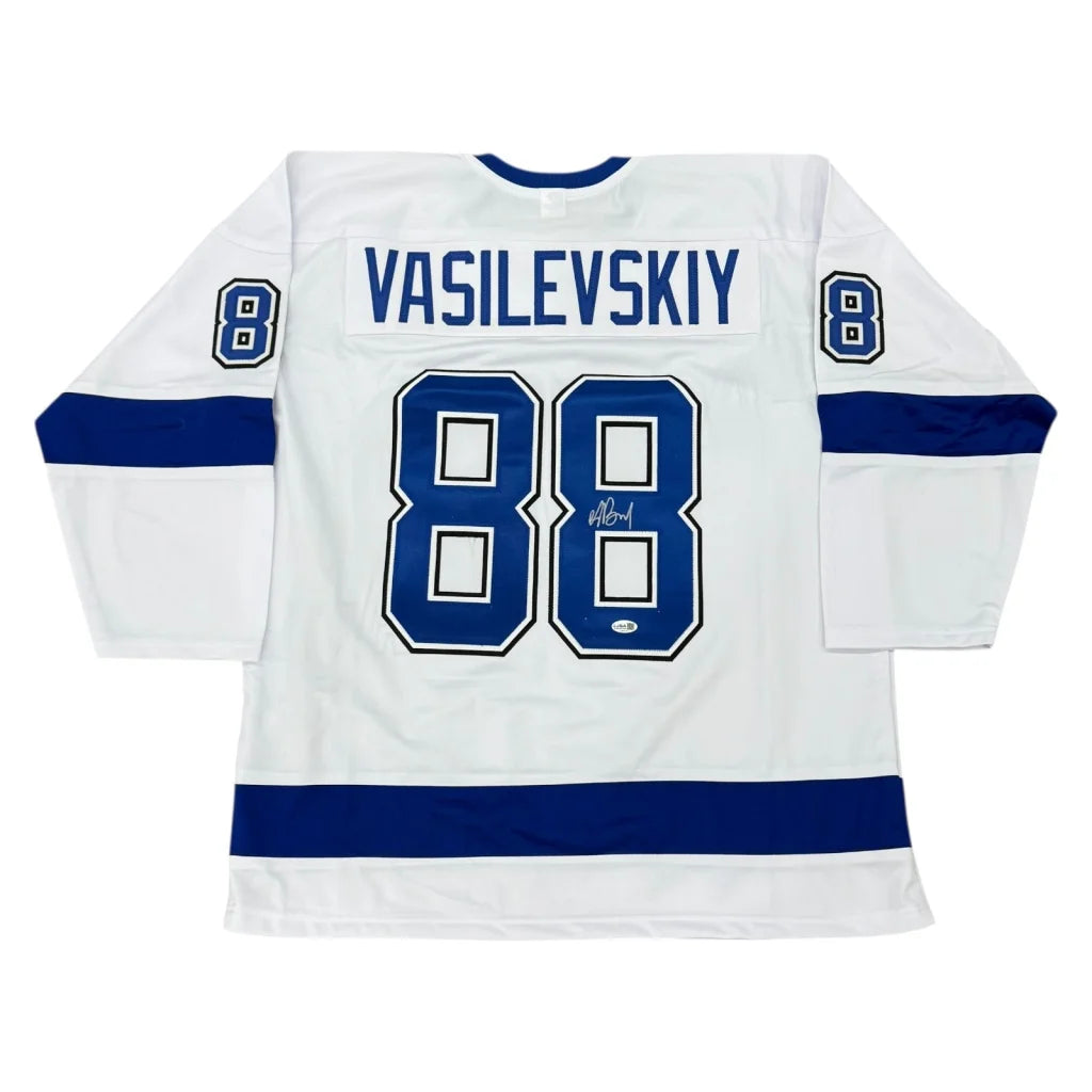 Andrei Vasilevskiy autographed Tampa Bay Vasi white #88 hockey jersey