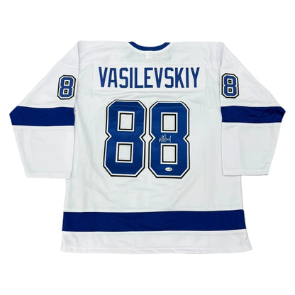 Andrei Vasilevskiy autographed Tampa Bay Vasi white #88 hockey jersey