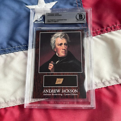 Limited edition Andrew Jackson handwritten letter authentic piece in case