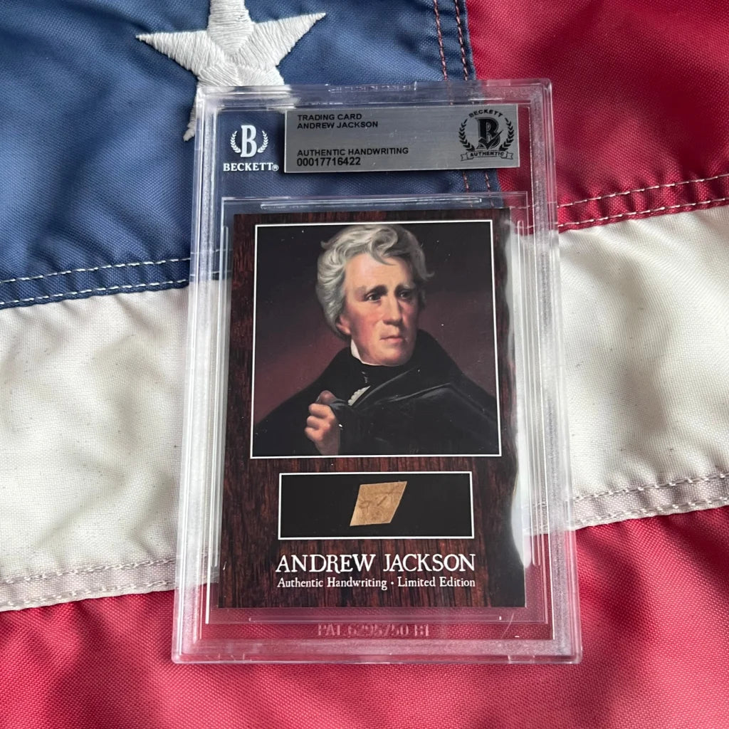 2014 Beckett Andrew Jackson handwritten letter from Fort Bowyer trading card