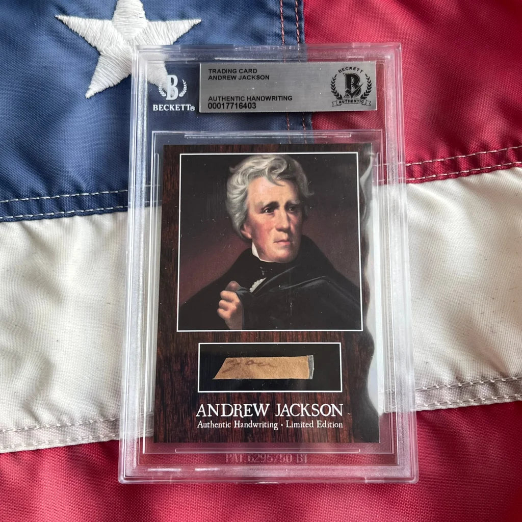 Authentic Andrew Jackson handwritten letter from Fort Bowyer victory, slabbed