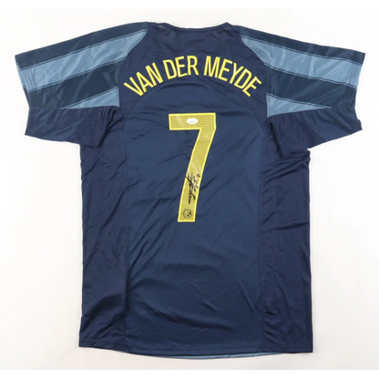 Andy Van Der Meyde signed Inter Milan jersey with yellow number 7 and JSA auth