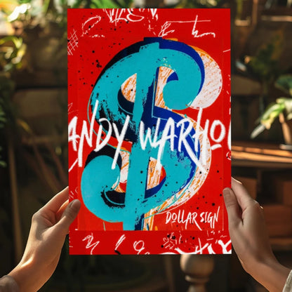 Vibrant Warhol Dollar Sign on Insigne Aluminum Print