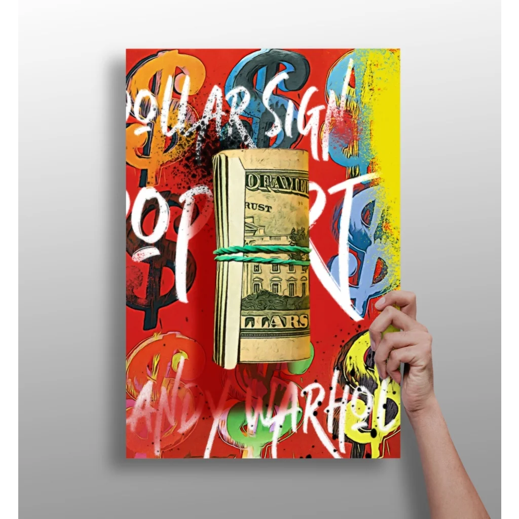 Insigne Aluminum Prints Money Graffiti Canvas Wall Art | Insigneart USA | vintageantiquesgifts.com