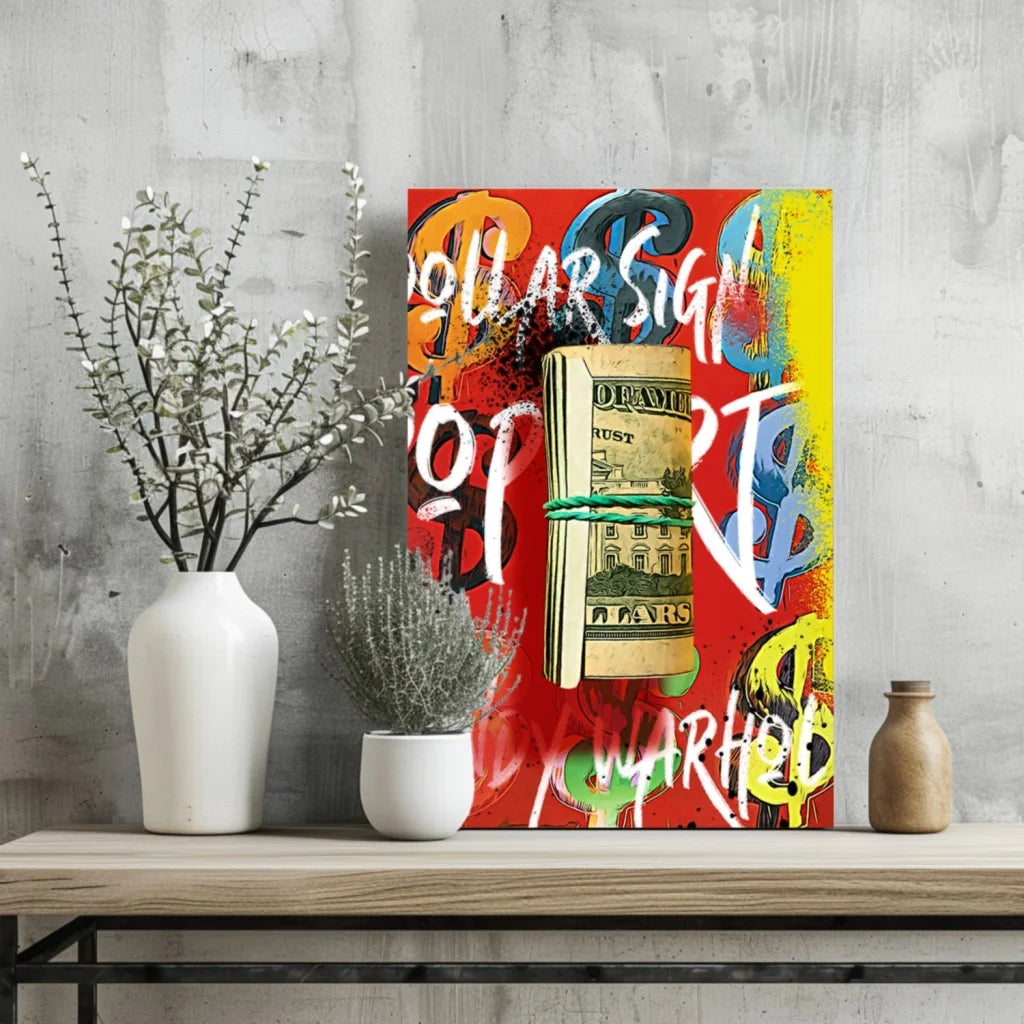 Insigne Aluminum Prints Money Graffiti Canvas Wall Art | Glass Wall Art Print | vintageantiquesgifts.com