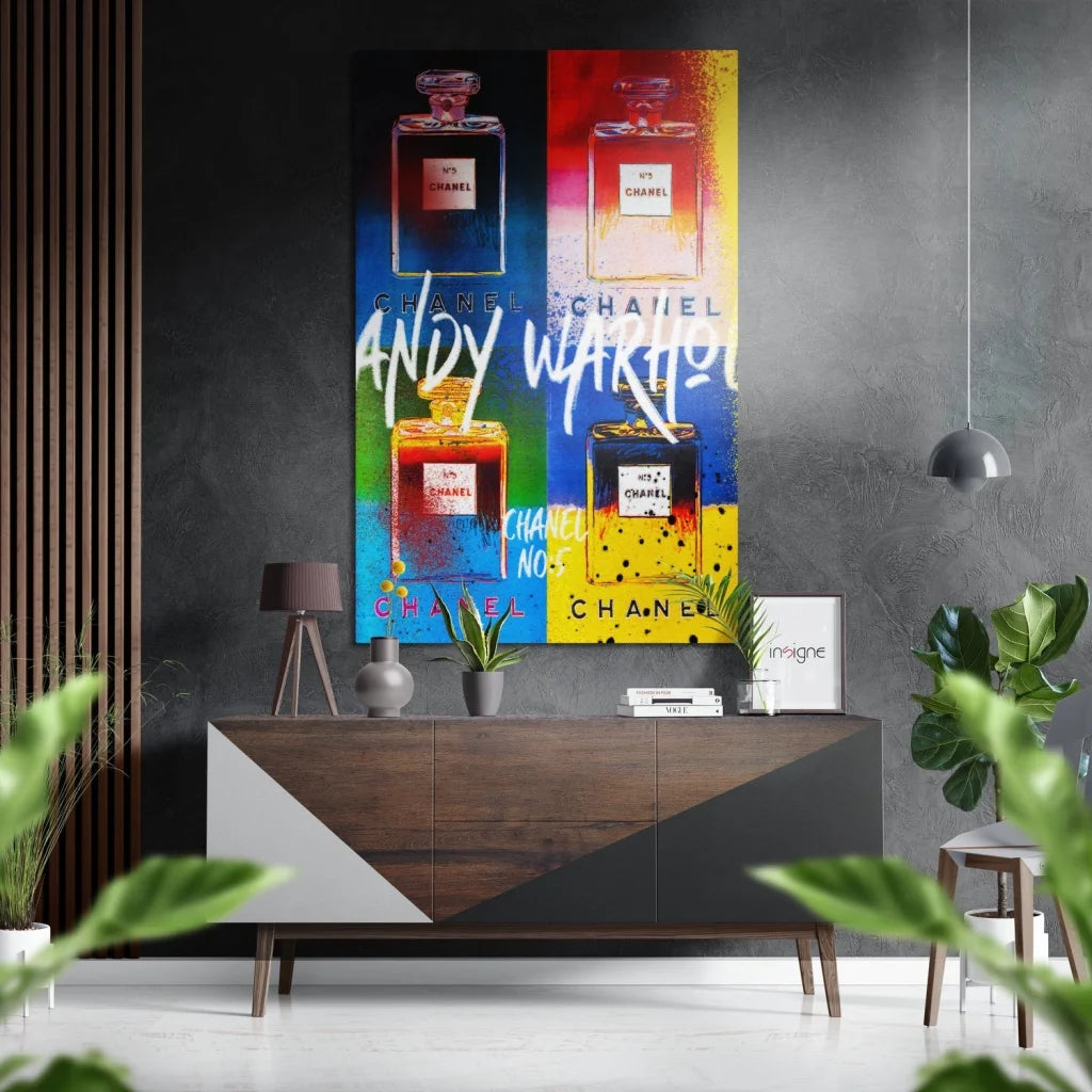 Vibrant Brushed Aluminium Dibond Pop Art Wall Statement | Insigneart USA | vintageantiquesgifts.com