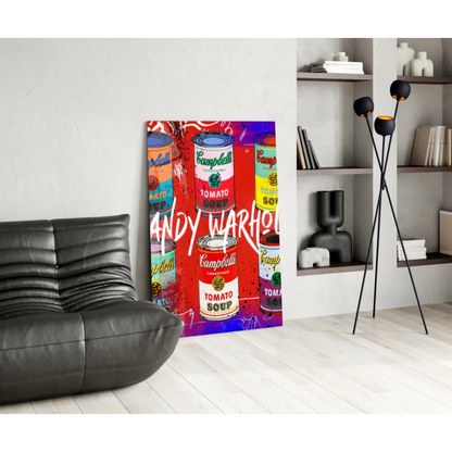 Warhol Campbell's Soup Pop Art Canvas Wall Art | Contemporary Home Wall Art | vintageantiquesgifts.com