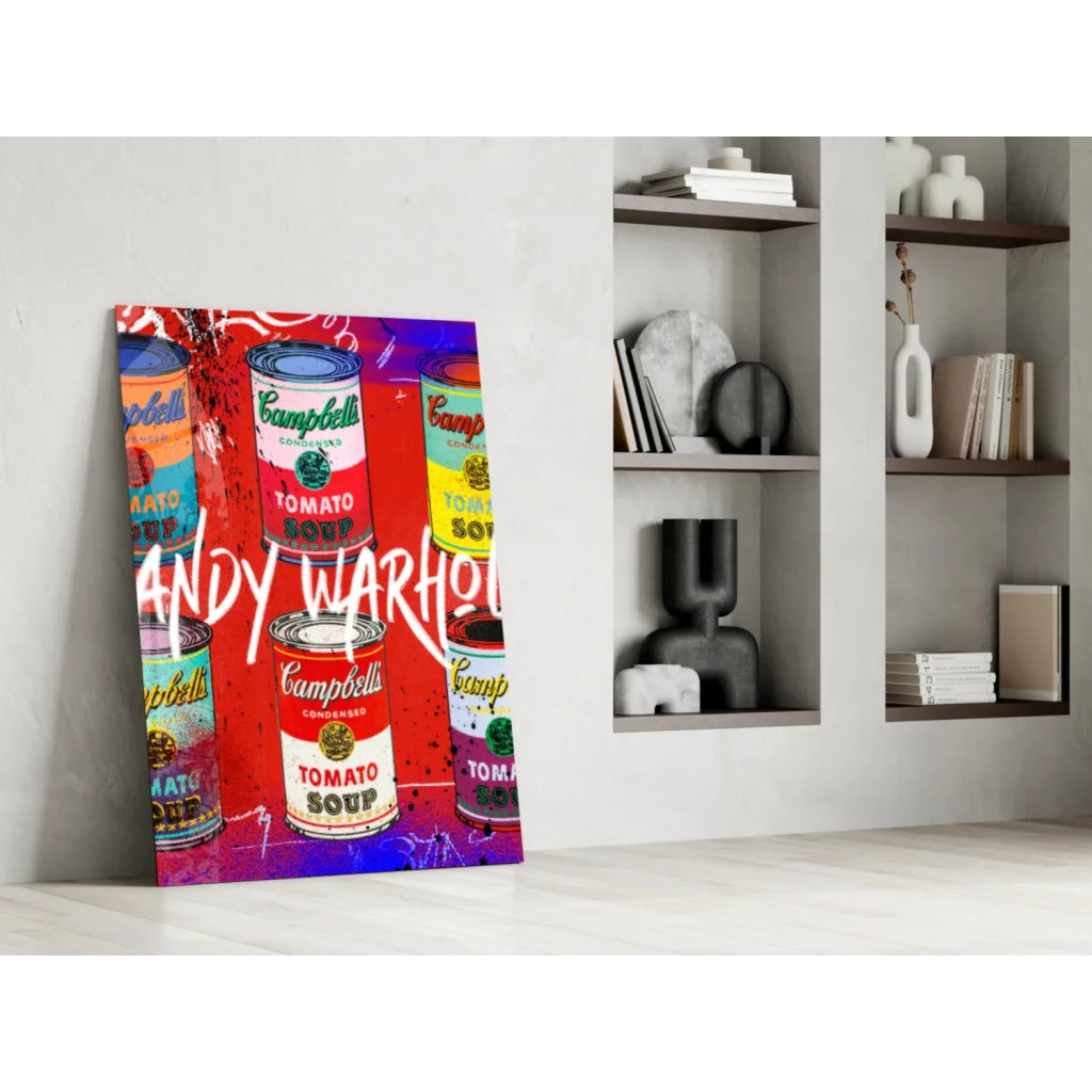 Vibrant Warhol Campbell’s soup pop art wall art canvas print