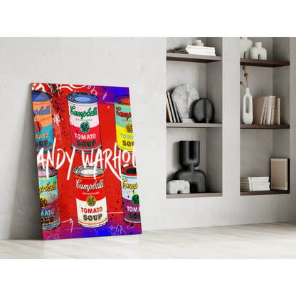 Vibrant Warhol Campbell’s soup pop art wall art canvas print