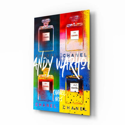 Andy Warhol-style Chanel No. 5 pop art canvas wall art print