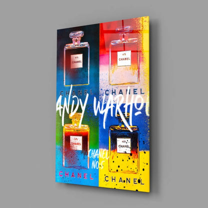 Vibrant Warhol-style Chanel No. 5 pop art wall canvas