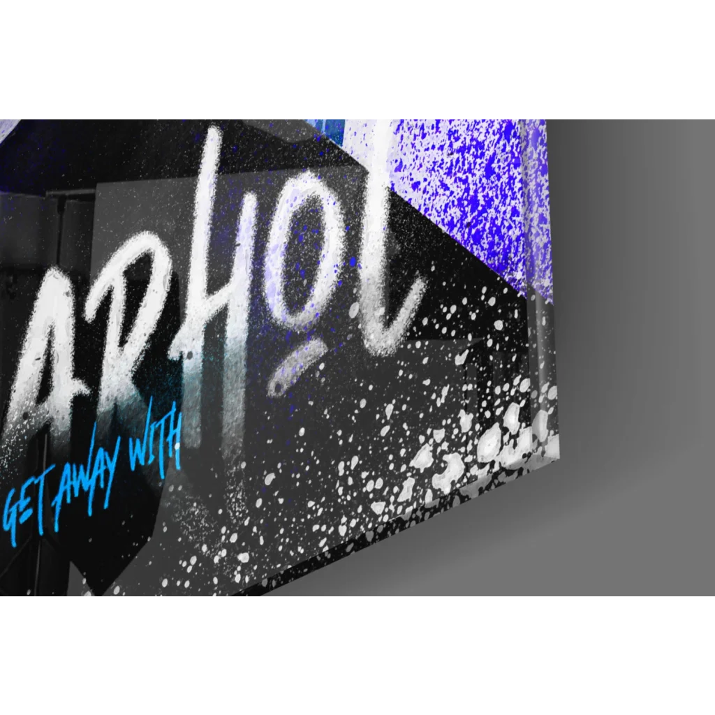 Warhol Dollar Sign Pop Art black and white graffiti canvas wall art