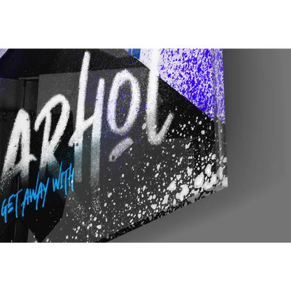 Warhol Dollar Sign Pop Art black and white graffiti canvas wall art
