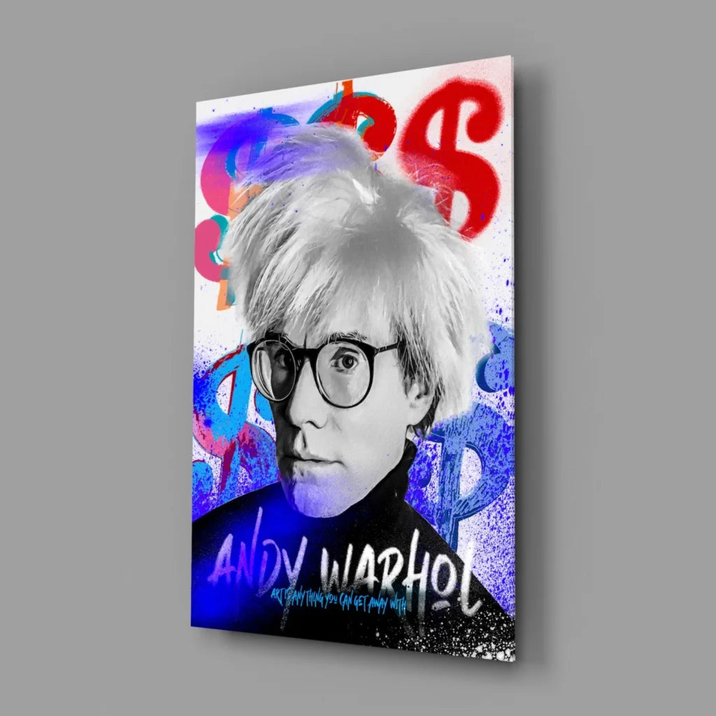 Warhol Dollar Sign Pop Art Canvas Wall Art | Glass Wall Art Print | vintageantiquesgifts.com