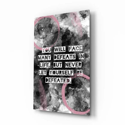 Maya Angelou Motivational Quote Glass Wall Art with Pink Accents | Insigneart USA | vintageantiquesgifts.com