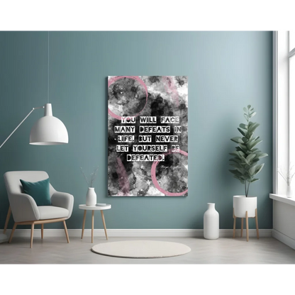 Maya Angelou Motivational Quote Glass Wall Art with Pink Accents | Contemporary Home Wall Art | vintageantiquesgifts.com