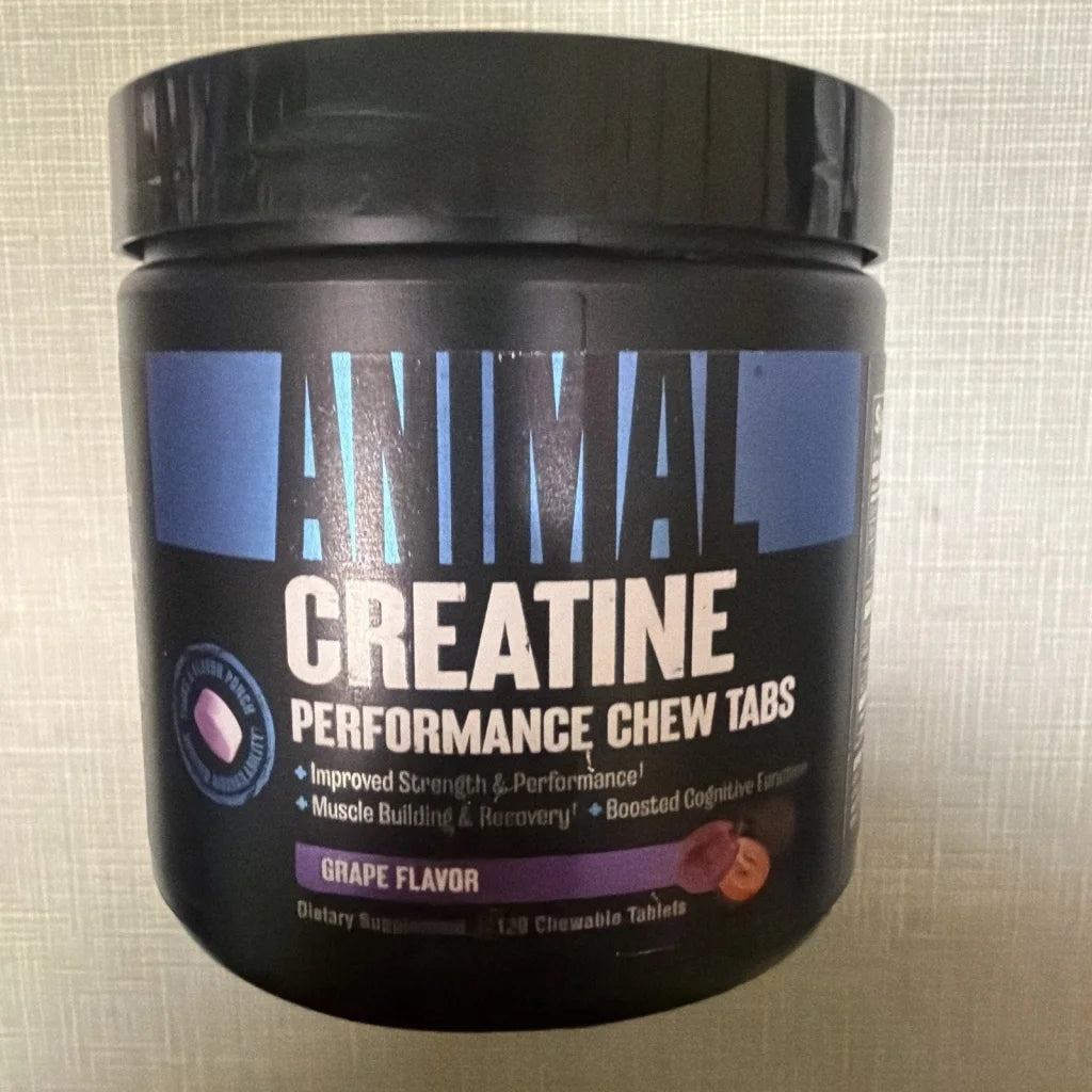 Animal Creatine Performance Chews grape chewable tablets exp 11/26