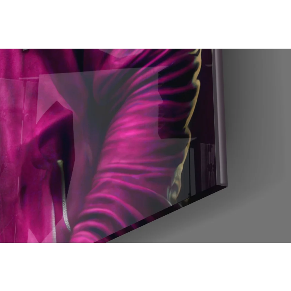 Vibrant magenta purple abstract wall art print in pink hoodie canvas style