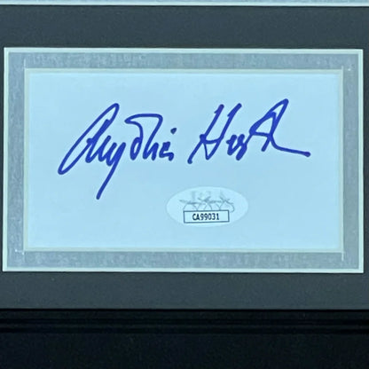 Anjelica Huston autographed Addams Family Morticia 8x10 photo in Signature Series frame
