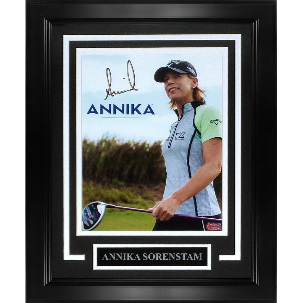 Annika Sorenstam autographed deluxe framed 8x10 LPGA golf photo