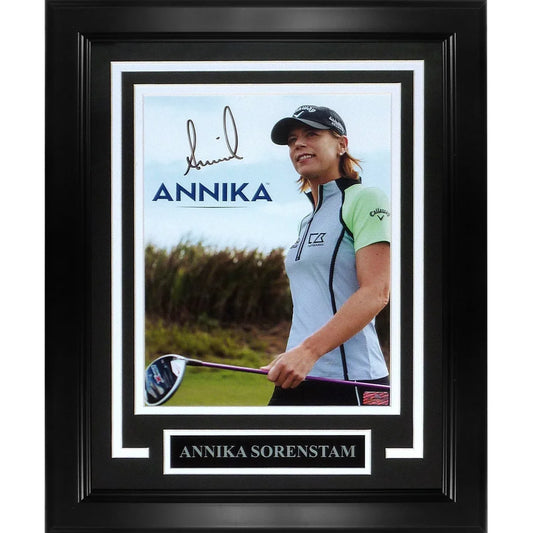 Annika Sorenstam autographed deluxe framed 8x10 LPGA golf photo