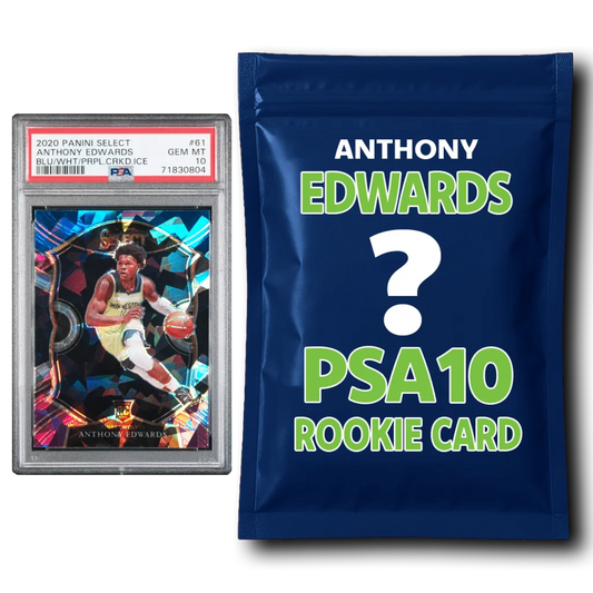 Anthony Edwards 2020 Panini Select PSA 10 rookie card holographic blue