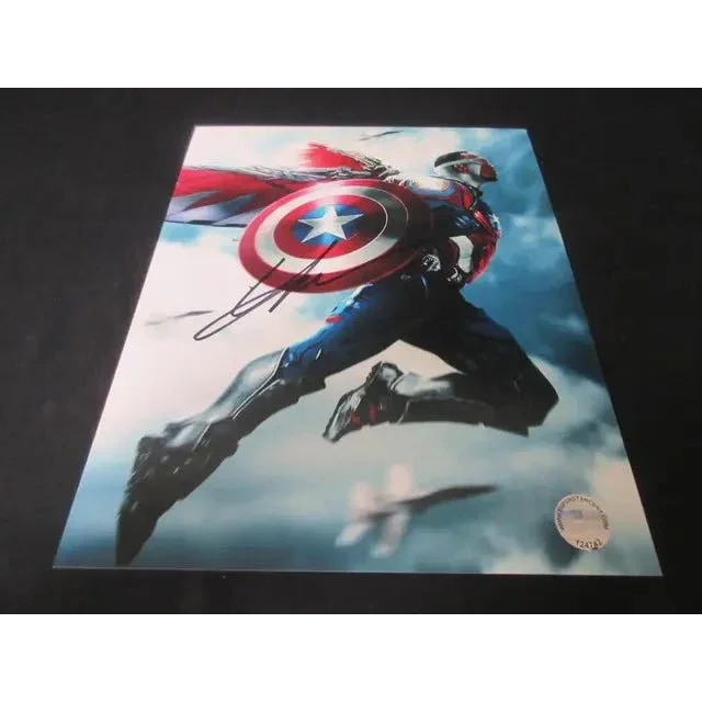 Anthony Mackie signed 8x10 Captain America poster with certificate for fans
