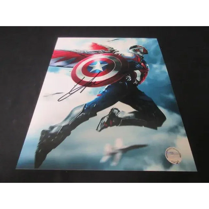 Anthony Mackie signed 8x10 Captain America poster with certificate for fans