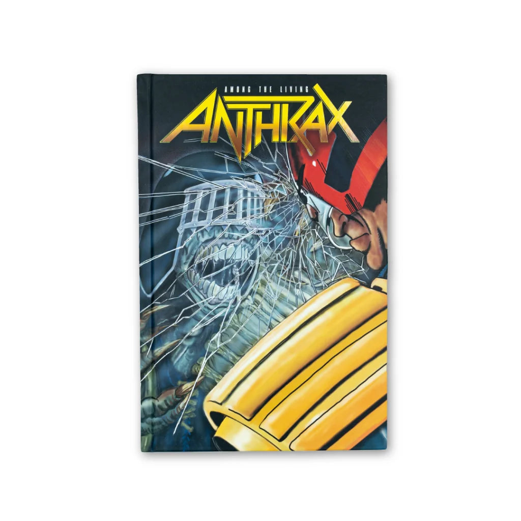 Anthrax Among the Living Judge Dredd graphic novel cover featuring Charlie Benante art