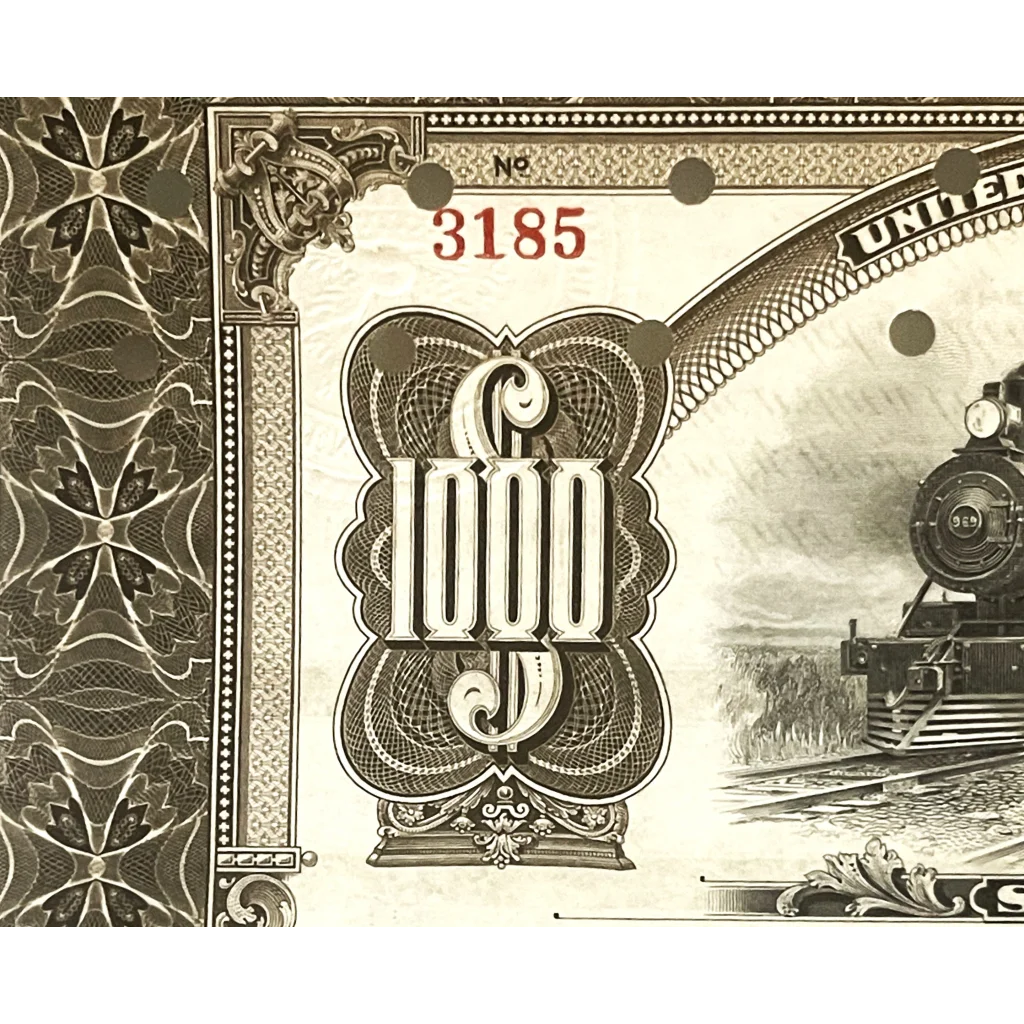 Antique 🚂 1911 Cleveland Short Line Railway Company Gold Bond Certificate Collectibles Vintage Stock