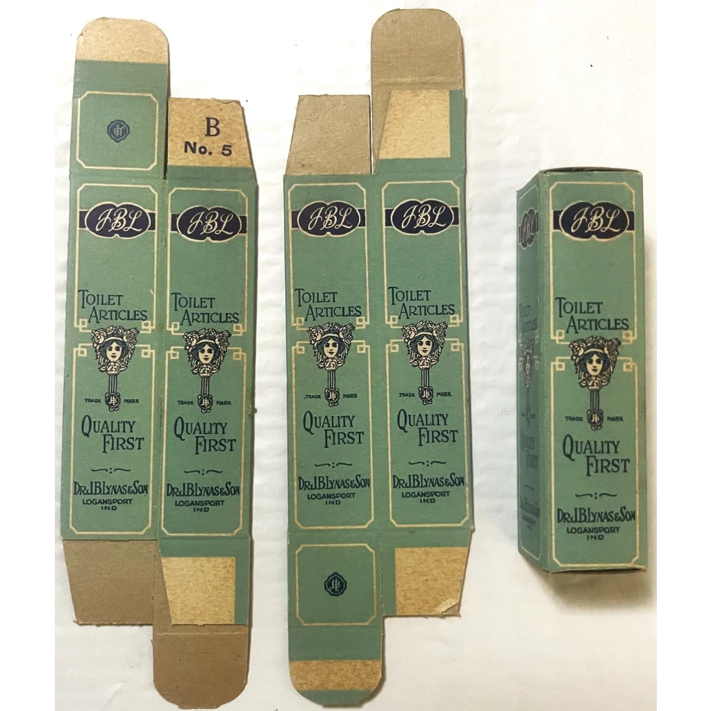 Antique 1920s JBL Toilet Articles Box Logansport IN NOS Beauty Memorabilia! Collectibles Collectible Items | Vintage