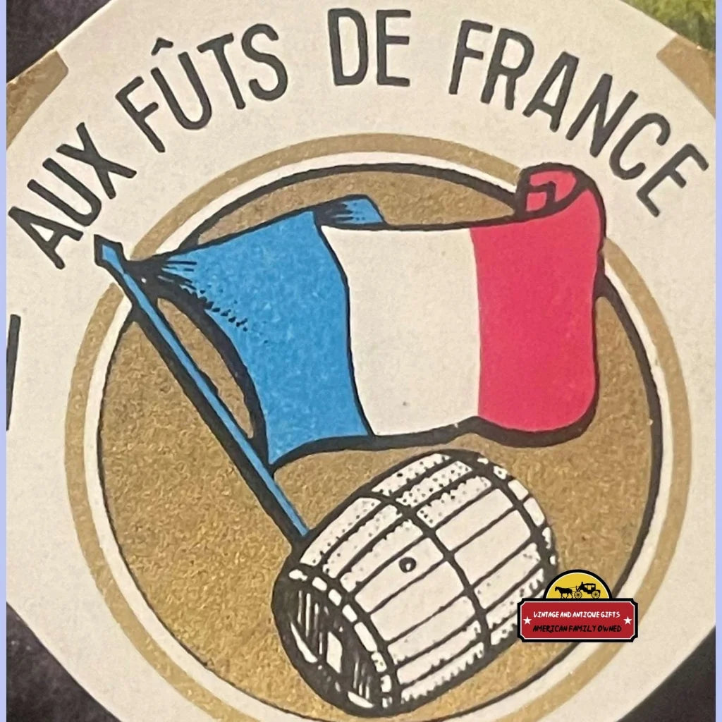 Antique Vintage Uitgelezen Druivenwyn Aux Futs De France French Wine Label 1920s - 1930s - Advertisements - Beer
