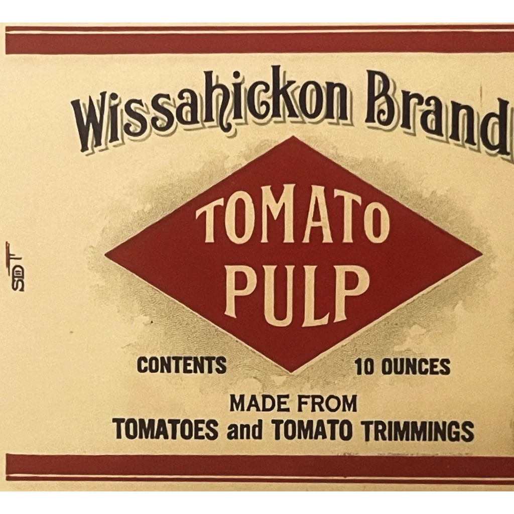 Antique 1920s Wissahickon Can Label Federalsburg MD Stunning Americana Decor! Vintage Advertisements - Unique Décor!