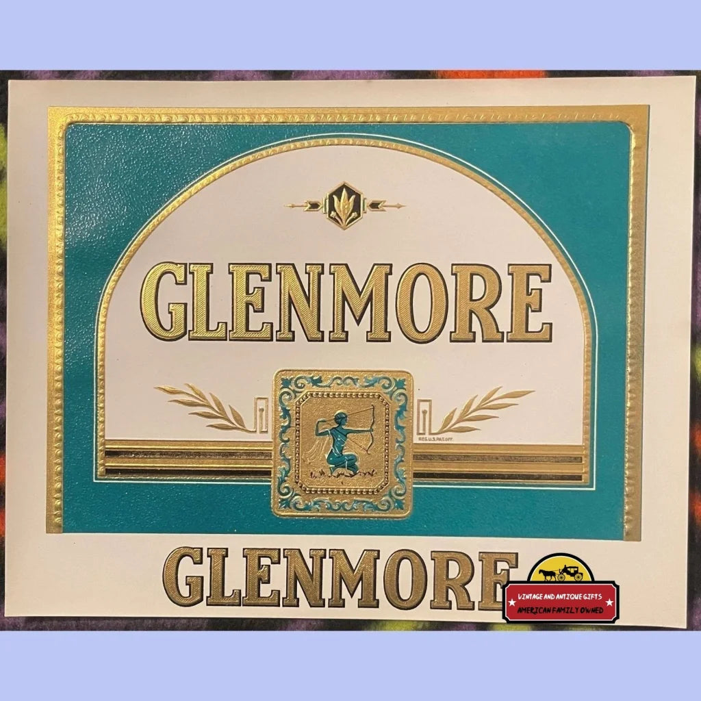 Antique Vintage 1900s - 1920s Glenmore Embossed Cigar Label Advertisements Tobacco and Labels | Tobacciana Rare 1900s