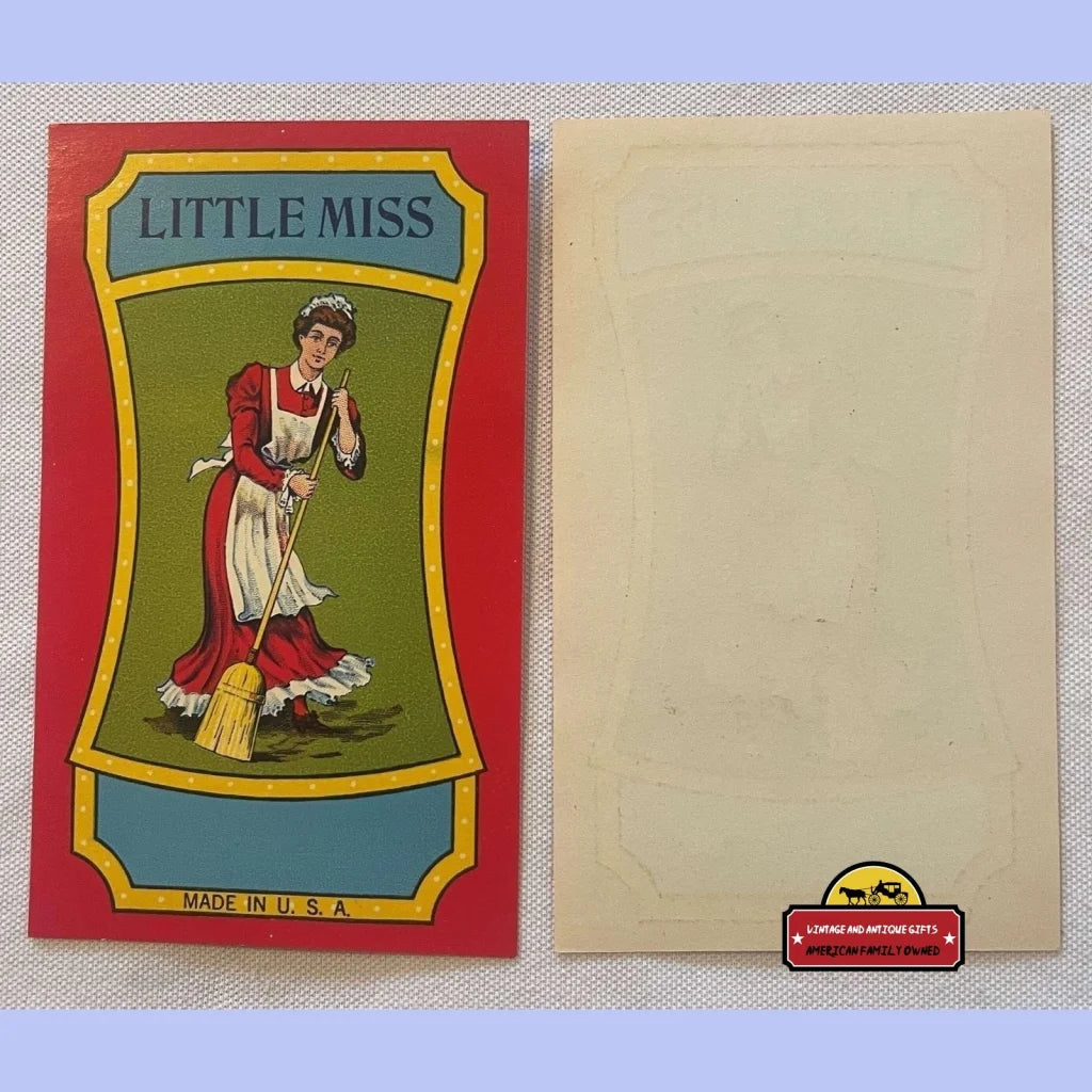 Antique Vintage 🧹 1910s - 1930s Little Miss Broom Label Advertisements Labels - Perfect addition to your antique
