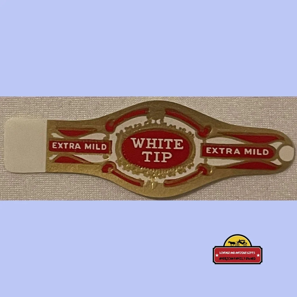Antique Vintage White Tip Embossed Cigar Band - Label 1910s - 1930s - Advertisements - Tobacco And Labels | Tobacciana |