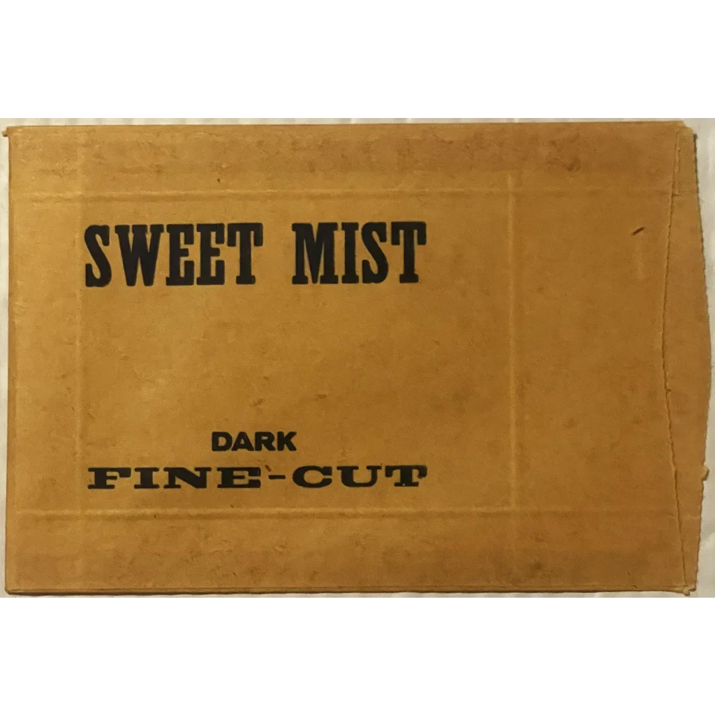 Vintage Sweet Mist Dark Tobacco Bag showcasing unique antique packaging from the 1930s